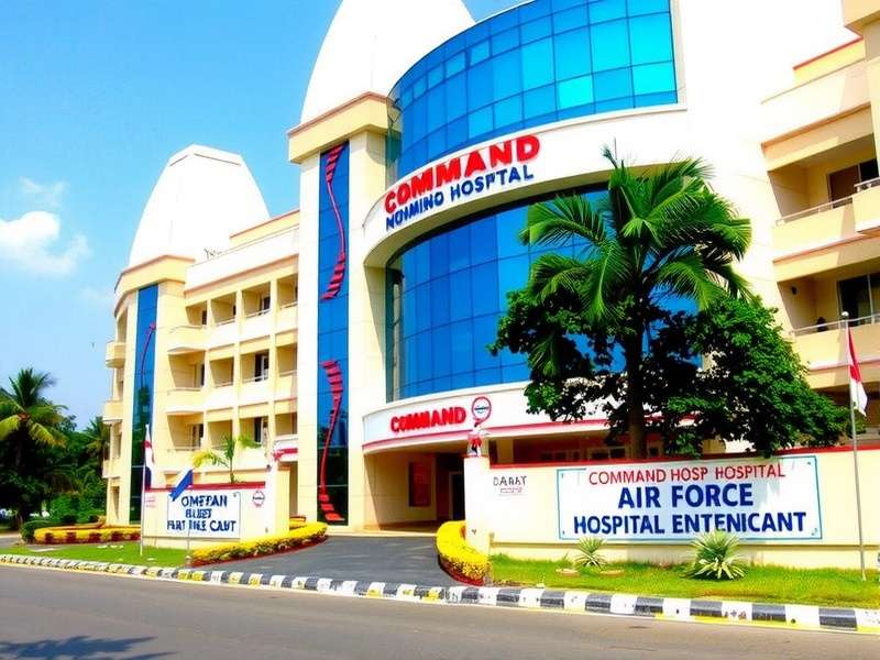 Modern hospital reception area